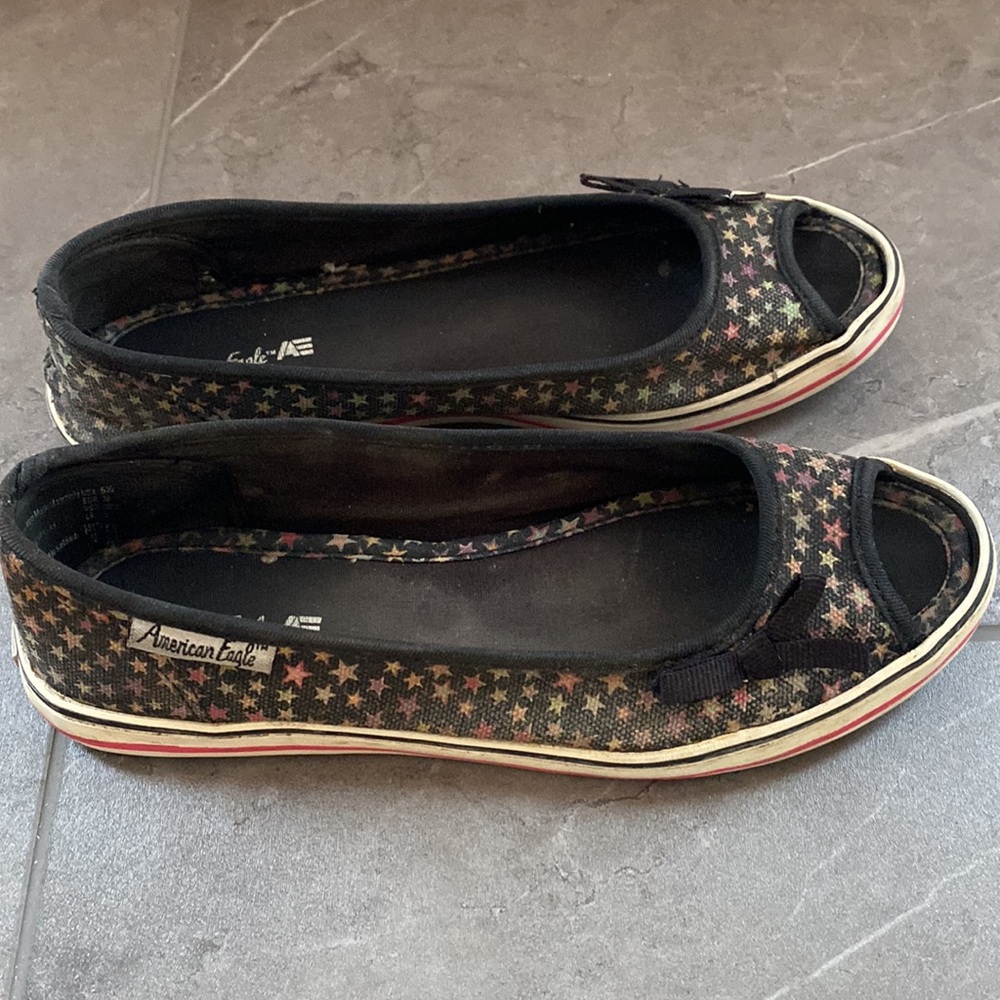 American Eagle Print Canvas Slip Ons